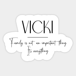 Vicki Family, Vicki Name, Vicki Middle Name Sticker